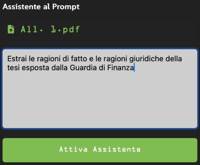 Assistente al prompt